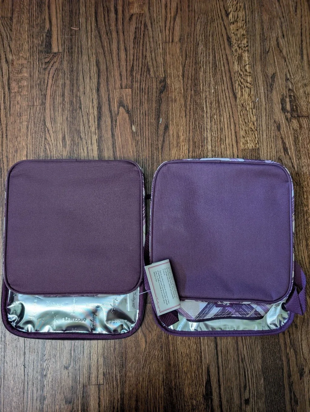 Thirty-One Plum Plaid Perfect Potluck  Set - Square party Thermals